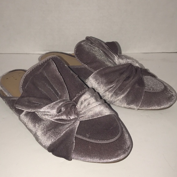 Women’s Lilac Slip-on Flat Mules Bow-Front New - Picture 2 of 8